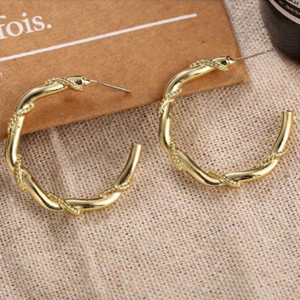 Gold hoop earrings